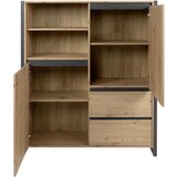 MID.YOU visoka komoda, antracit, barve hrasta | Shoptok.si