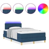 vidaXL Box spring krevet s madracem Plava 120 x 190 cm tkanina | shoptok.hr