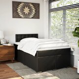  s oprugama i madracem crni 120x190 cm od umjetne kože | shoptok.hr