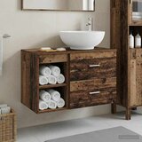  Set namještaja za kupaonicu 2 kom. Staro drvo Konstruirano drvo Smeđa 49,5 x 44,5 x 80 cm | shoptok.hr