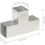 vidaXL spojnik za stupove u t-obliku od pocinčanog metala 91 x 91 mm | shoptok.hr