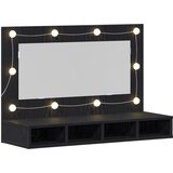  Ogledalo ormar Crni hrast 90 x 31,5 x 62 cm Konstruirano drvo | shoptok.hr