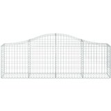  Obokana gabionska košara 6 kosov 200x30x60/80cm cinkano železo, (20758346) | Shoptok.si