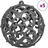 vidaXL Umjetna preddekorirana božićna jelka srebrna 150 cm PET | Shoptok.si