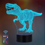 Venisymlis T-Rex Dinozaver 3D Nočna Lučka, 16 Barv, Daljinec, Rojstnodnevno Darilo Za Ljubitelje Dinozavrov, (22068170) Cene