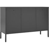  Komoda antracit 105 x 35 x 70 cm od čelika i kaljenog stakla | shoptok.hr
