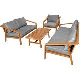 Aluminijska vrtna garnitura 2 sofe + fotelja + stol | Shoptok.si