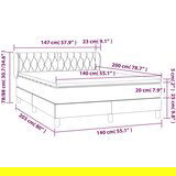 Box spring postelja z vzmetnico krem 140x200 cm blago, (20893304) | Shoptok.si