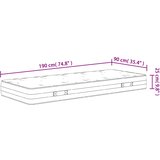  Madrac s džepičastim oprugama srednje čvrsti 90 x 190 cm | shoptok.hr