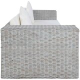  2-dijelni set sofa od prirodnog ratana s jastucima sivi | shoptok.hr