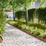 vidaXL Jeklo, odporna na vreme 100 x 0.5 x 15 cm Vzdržljivo Vrtna obroba Cene