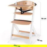 Kinderkraft otroški stol za hranjenje enock™ wooden/white | Shoptok.si