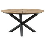 Venture Home Mexico okrugli vrtni blagovaonski stol ⌀140 cm, crni Slike