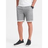 Ombre Men's LOOSE FIT melange fabric shorts - gray Cijene