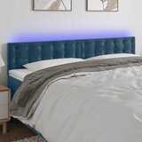  LED uzglavlje tamnoplavo 160x5x78/88 cm baršunasto | shoptok.hr