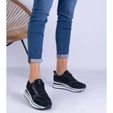 Gemre Black women's platform sneakers Elenora | Shoptok.si
