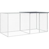  Kavez za kokoši s krovom antracit 203x98x90 cm pocinčani čelik | shoptok.hr