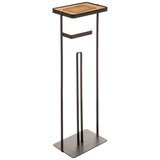 Five držač toalet papira i telefona modern 18X12X592CM metal crna Cene