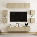  Komplet TV omaric 8-delni sonoma hrast iverna plošča, (20913592) | Shoptok.si