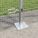 vidaXL varjena žična ograja s 13 pritrjenimi stolpci 1.2x25 m pocinkano jeklo | Shoptok.si