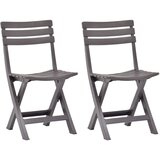 Maison Chic Zložljivi Vrtni Stoli - Stol za vrti 2 kosa plastika mocha barve JS2681, (21876583) | Shoptok.si