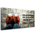  Motivaciona slika na platnu big journeys begin (moderne slike) Cene