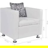  242213 Armchair White Faux Leather | shoptok.hr