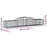  Obokane gabion košare 13 kosi 300x50x40/60 cm pocinkano železo | Shoptok.si