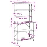  Pekarski stalak sa 6 razina Smeđi hrast 90x40x180 cm drveni | shoptok.hr