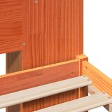 vidaXL Knjižna postelja brez vzmetnice vošč. rjava 120x190 cm borovina | Shoptok.si