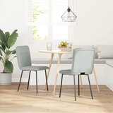 Furnova Jedilni stoli 2 kosa svetlo siv žamet, (21929440) | Shoptok.si