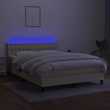  box spring s madracem LED krem 140x200 cm od tkanine | shoptok.hr