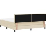  Postelja boxspring z vzmetnico krema 180 x 200 cm blago, (5000128570) | Shoptok.si
