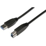 Digitus USB kabel USB 3.2 gen. 1 (USB 3.0) USB-A vtič\, USB-B vtič 1.80 m črna okrogel\, trojno oklopljen AK-300115-018-S, (20416150) | Shoptok.si