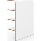 TOJO Prislonski regal, širina 620 mm, velik, bele barve | Shoptok.si