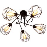  Plafonski luster KARO 5xE27/15W/230V crne boje | Eponuda.com