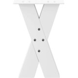  Noge za klub stolić u obliku slova X, 2 kom, bijele, 38 x (42-43) cm, čelik | shoptok.hr