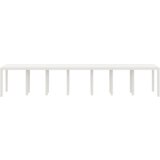 Bijeli Vrtna miza bela 400 x 100 x 73 cm, poli rattan | Shoptok.si