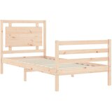  Okvir za krevet s uzglavljem 100x200 cm od masivnog drva | shoptok.hr