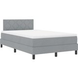  Postelja z vzmetnico z vzmetnico Svetlo siva 120 x 190 cm blago, (5000128445) | Shoptok.si