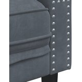  Fotelja Chesterfield tamnosiva baršunasta | shoptok.hr