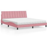  Krevet s madracem Hanko ružičasti 180x200 cm baršunasti | shoptok.hr