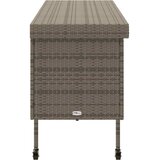  Vrtna kutija za pohranu s kotačima siva 160x55x75 cm poliratan | shoptok.hr