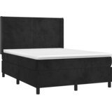  box spring s madracem LED crni 140x190 cm baršun | shoptok.hr