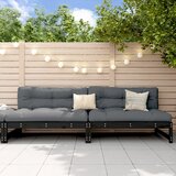 vidaXL Srednja vrtne sofe 2 kom crne 120 x 80 cm od masivne borovine Cijene