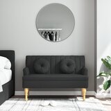 vidaXL Klupa s jastucima crna 113 x 64 5 x 75 5 cm od tkanine Cijene