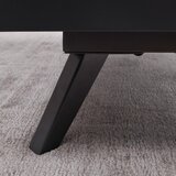 Bessagi Home sodobna klubska miza fosco, siva, hrast, železo, 2 predala | Shoptok.si