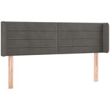  Vzglavje z ušesi temno sivo 147x16x78/88 cm žamet, (20792685) | Shoptok.si