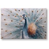 Slikana slika na platnu paun 90x60 cm