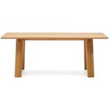 Kave Home Raztegljiva jedilna miza z dodatno ploščo z mizno ploščo v hrastovem dekorju 95x200 cm Arlen – | Shoptok.si